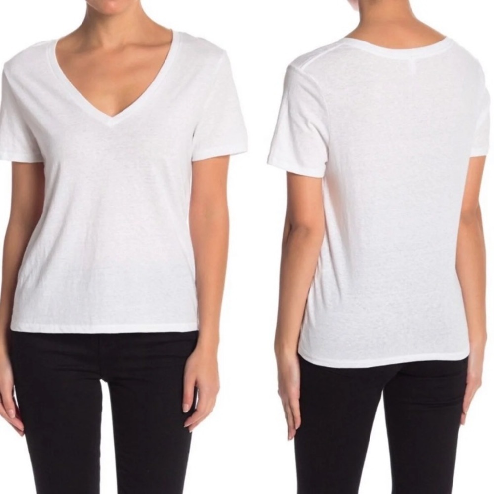 NWOT BP V Neck Basic White T Shirt
